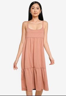 GAP Racer back tiered Midi Dress