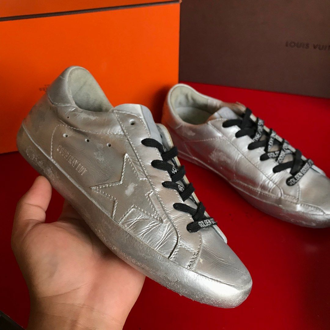 Golden Goose GGDB silver Metallic Limited Edition Supertar Ray size 37 Condition 9 7 10 Only shoes