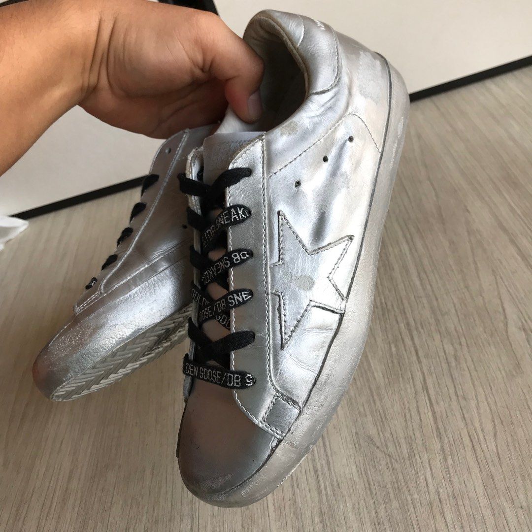 Golden Goose GGDB silver Metallic Limited Edition Supertar Ray size 37 Condition 9 7 10 Only shoes