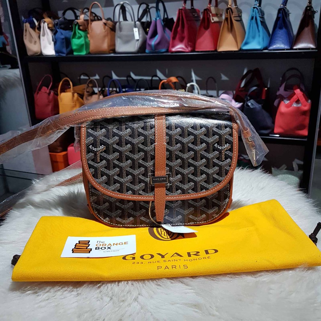 Goyard Sac Belvedere MM Bag Noir Et Naturel, Luxury, Bags & Wallets on  Carousell