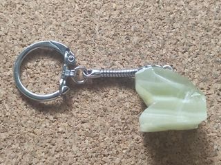 Green Onyx Stone Keychain