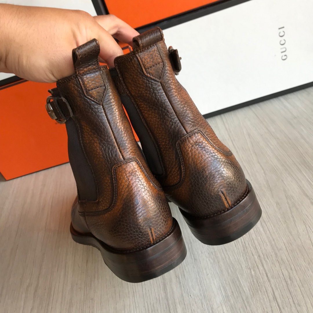 Gucci wingtip boots discount