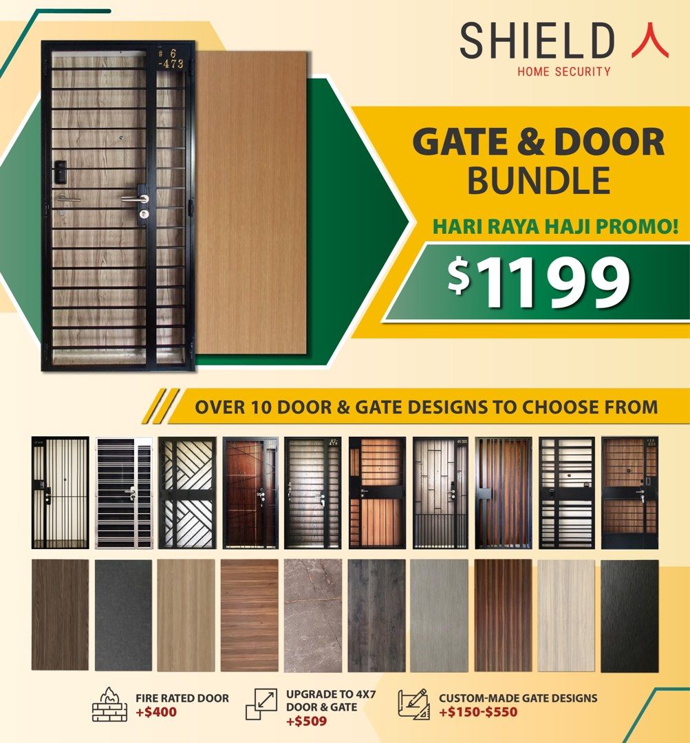 (Hari Raya Haji Promo) HDB Gate and Main Door bundle, Furniture & Home
