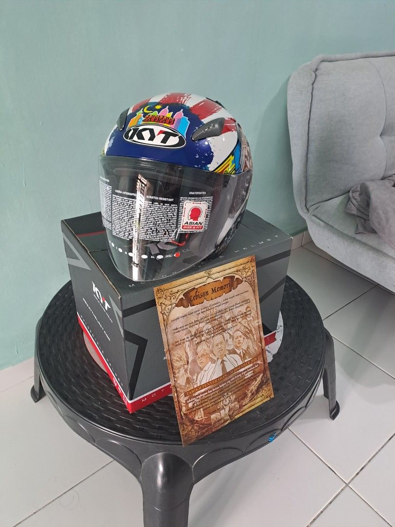 Helmet KYT Frontliner 2020 Hellcat, Auto Accessories on Carousell