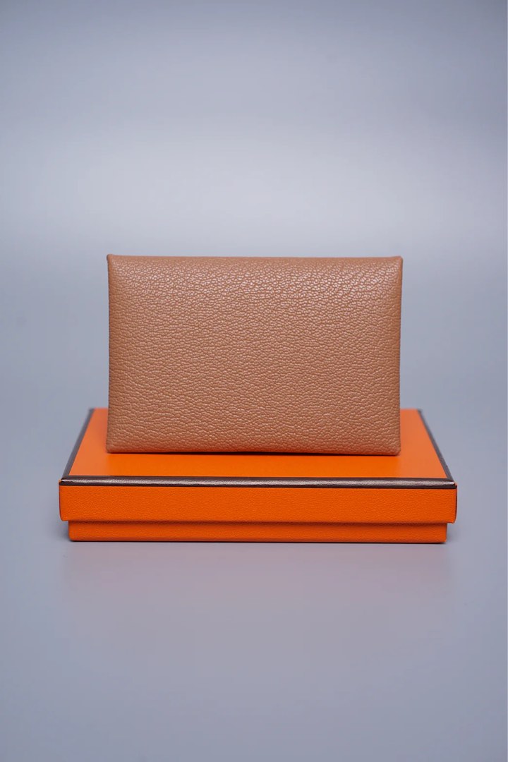 Hermes CALVI DUO VERSO EPSOM CALFSKIN NATA/QUEBRACHO