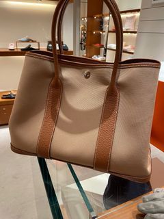 Hermes Leather Garden Party 36 (Gold) – Luxury Valley Branded Bags KL
