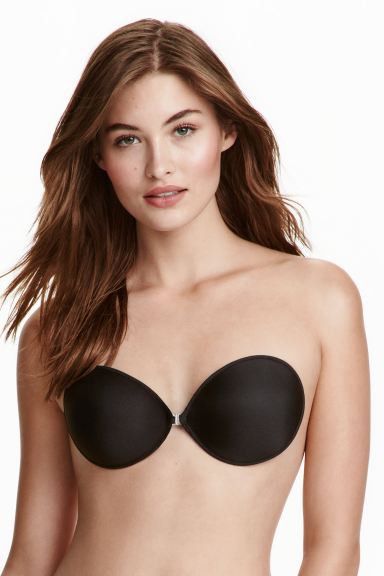 H&M black self adhesive bra, Women's Fashion, New Undergarments