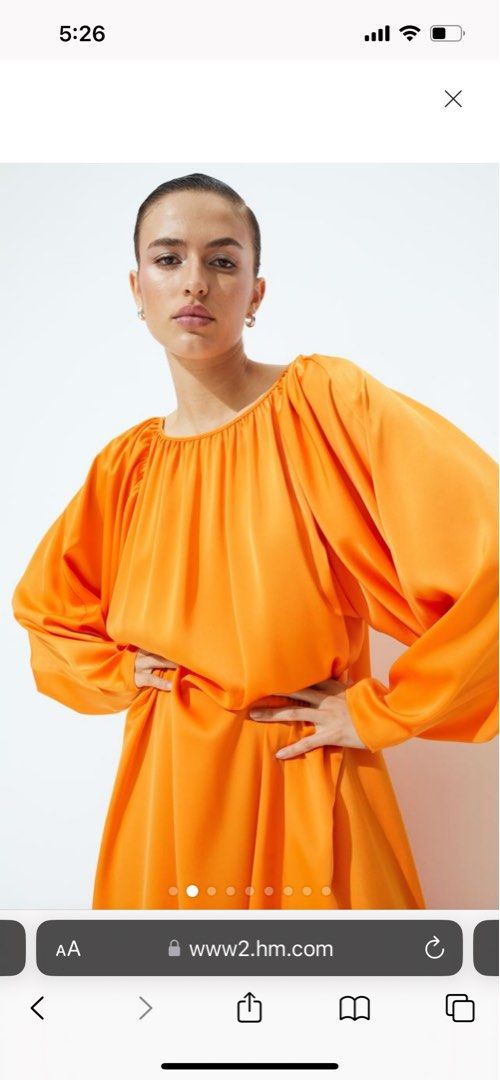 H&m orange discount satin dress