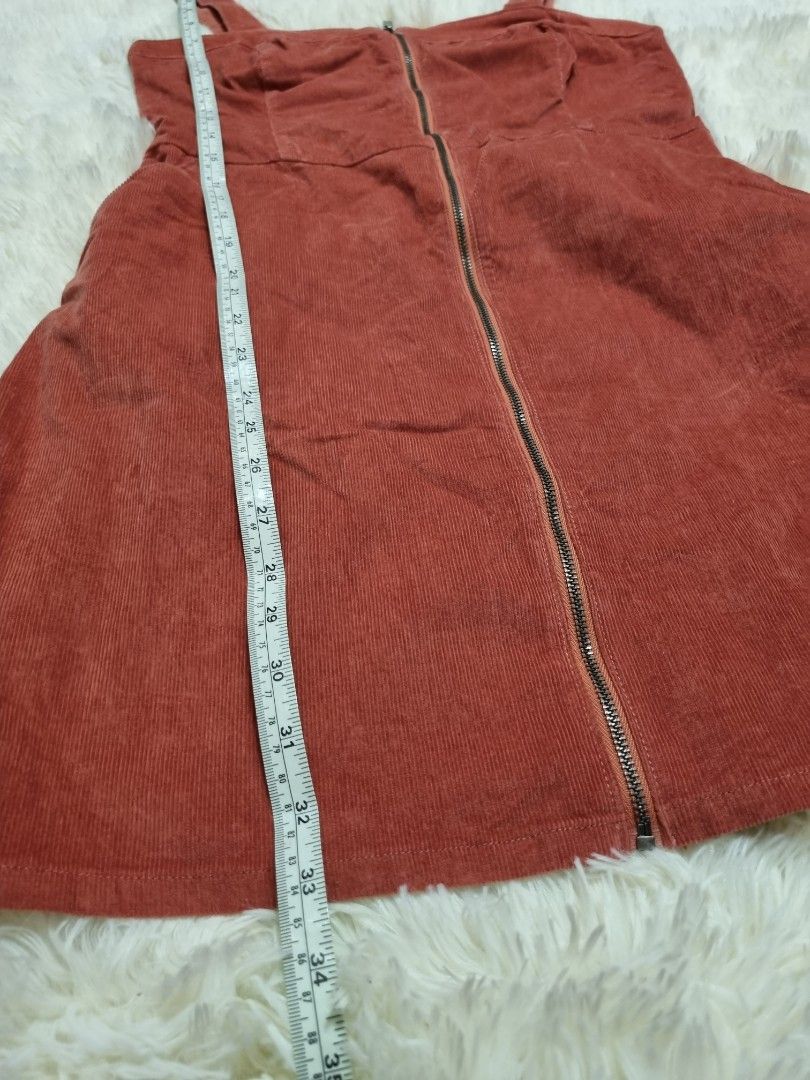 Hollister Corduroy zip jumper dress on Carousell