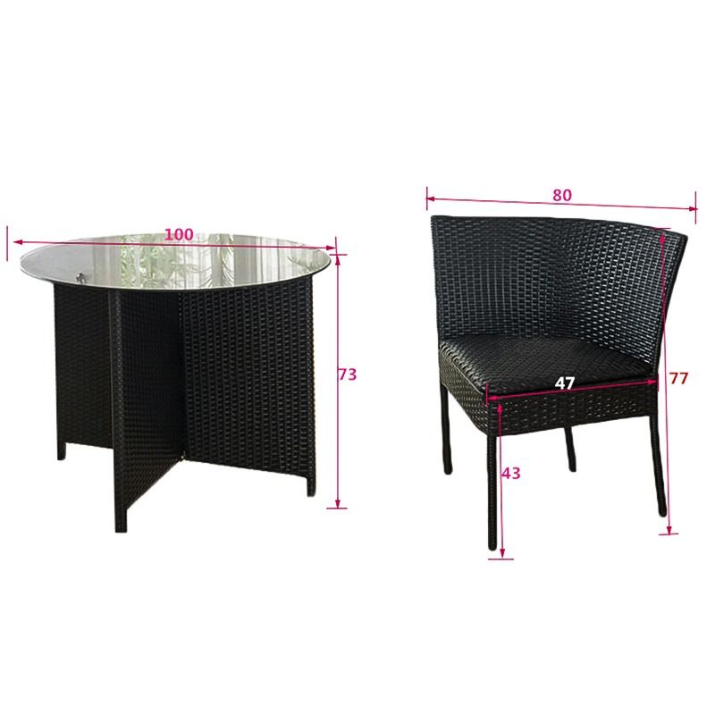 Home Dining table/ Outdoor Round Table with cahir Free Install