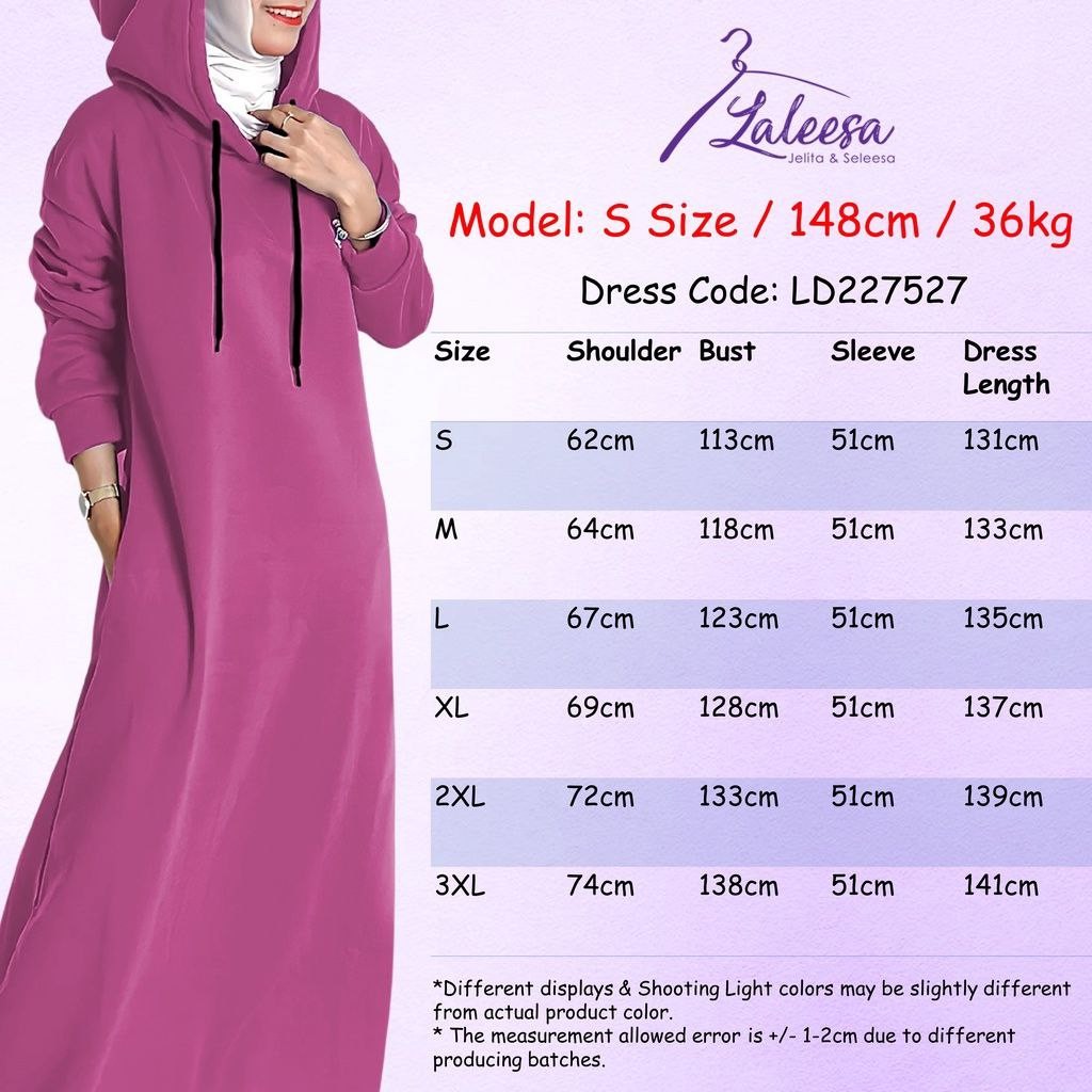 Dress discount hoodie muslimah