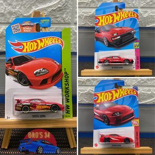 Hot Wheels Lot Of 3 TOYOTA SUPRA MK4 & ‘82 [ RED ] + 1 FREE HW                [ 2014 & 2022 Released ]