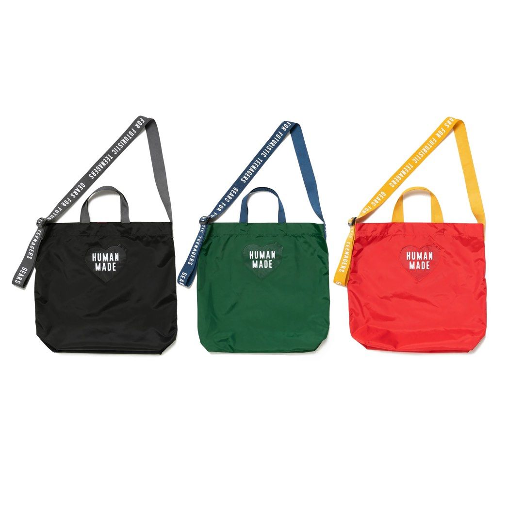 HUMAN MADE NYLON HEART 2-WAY TOTE