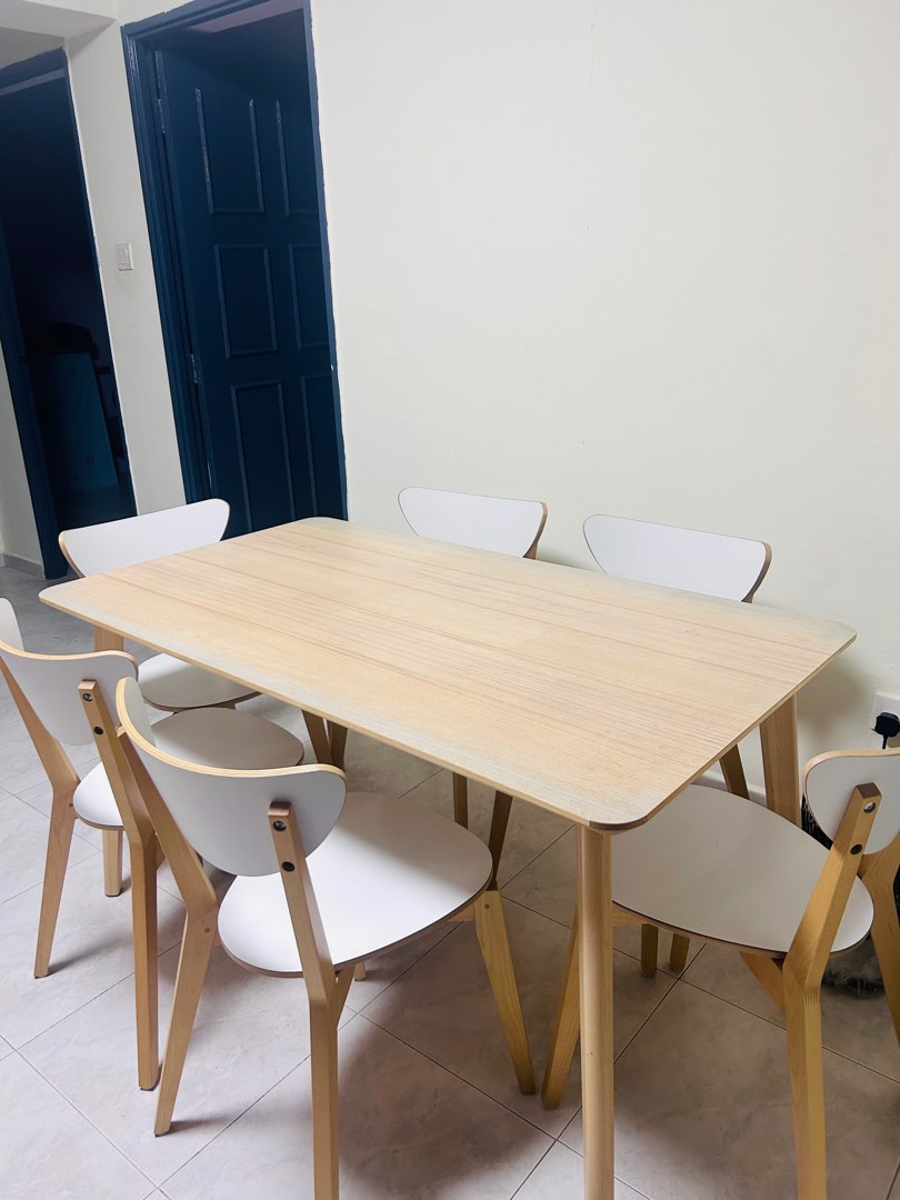 IKEA Dining Table & Chairs Set, Furniture & Home Living, Furniture