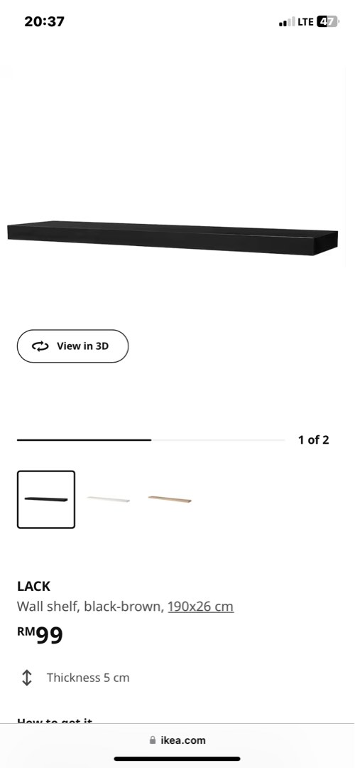 IKEA LACK LONG, Furniture & Home Living, Furniture, Shelves,