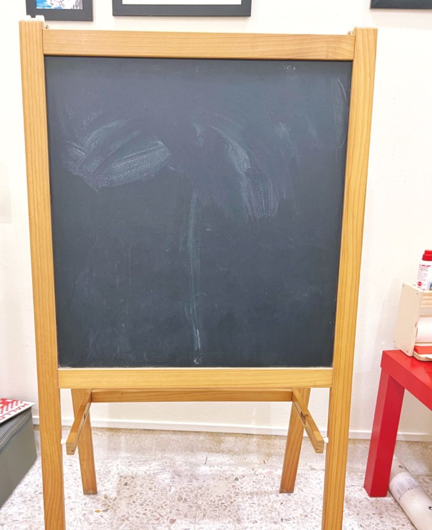 Ikea MALA Dual Used Chalkboard and Whiteboard Easel, Babies & Kids