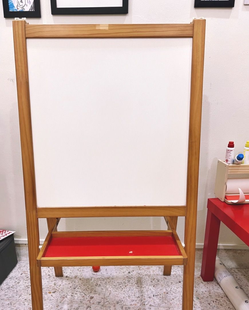 Ikea MALA Dual Used Chalkboard and Whiteboard Easel, Babies & Kids