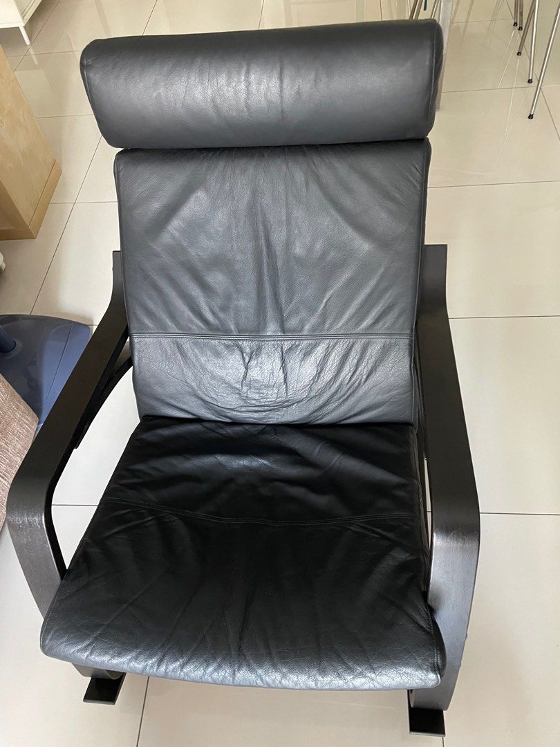 Ikea rocking hot sale chair leather