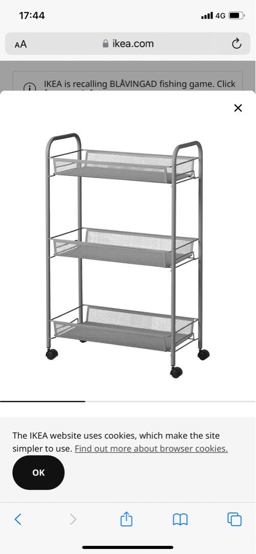 Ikea Trolley, Furniture & Home Living, Furniture, Shelves,