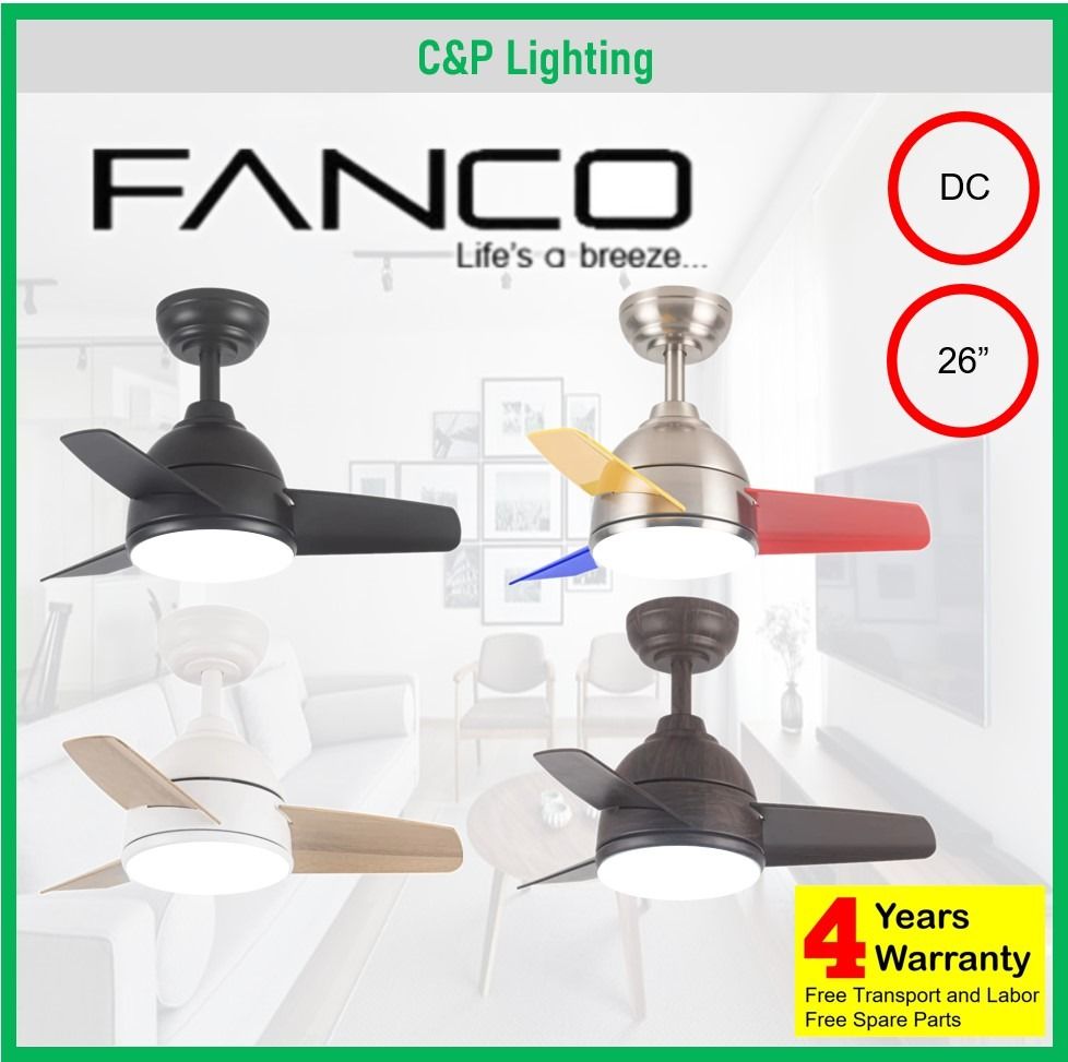 [Installation Promo] Fanco Bee 26" Balcony 3 Blade DC Ceiling Fan with