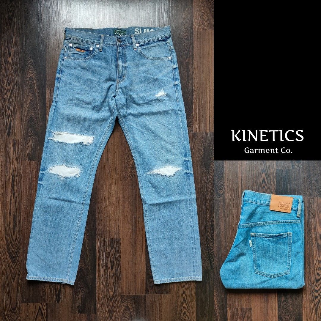 JAPAN DENIM COLLECTION BATCH 1 | Wtaps Kinetics (Category: Jeans) located in Cebu City. Submitted by denimholic (Listing ID 1234577412, Image 3). Description: 🇯🇵 Authentic Preloved Japan Denim Collection ‼️INTEREST CHECK‼️ Made in Japan ▫️WTAPS Black : W33-34in, P2.5k ▫️KINETICS Distressed : W33-34in, P1.5k **check listings for more pics details. thanks.