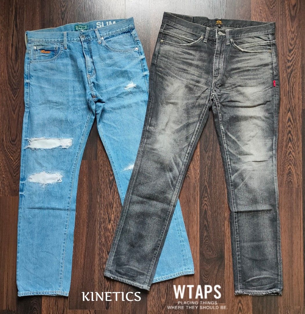 JAPAN DENIM COLLECTION BATCH 1 | Wtaps Kinetics (Category: Jeans) located in Cebu City. Submitted by denimholic (Listing ID 1234577412, Image 1). Description: 🇯🇵 Authentic Preloved Japan Denim Collection ‼️INTEREST CHECK‼️ Made in Japan ▫️WTAPS Black : W33-34in, P2.5k ▫️KINETICS Distressed : W33-34in, P1.5k **check listings for more pics details. thanks.