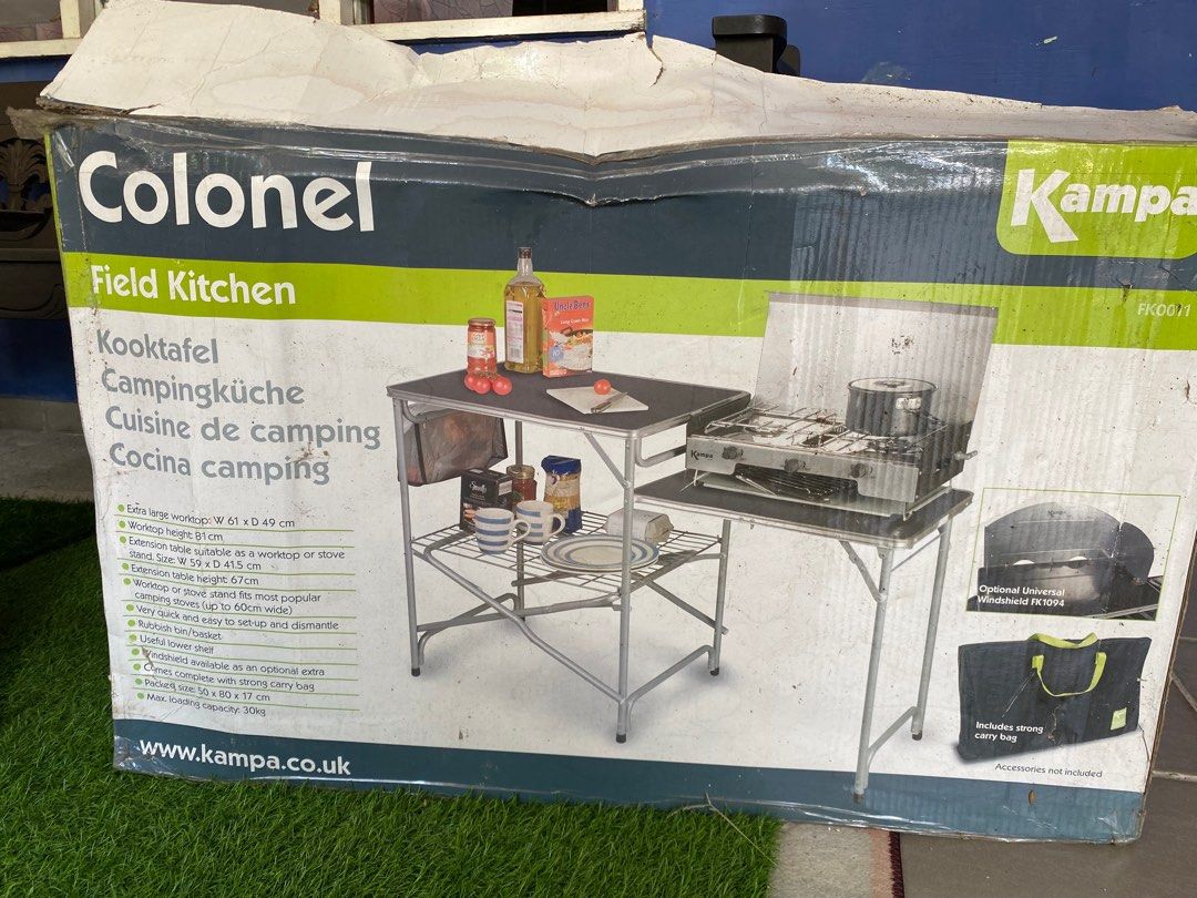 Kampa Colonel Field Kitchen, Sports Equipment, Hiking & Camping on
