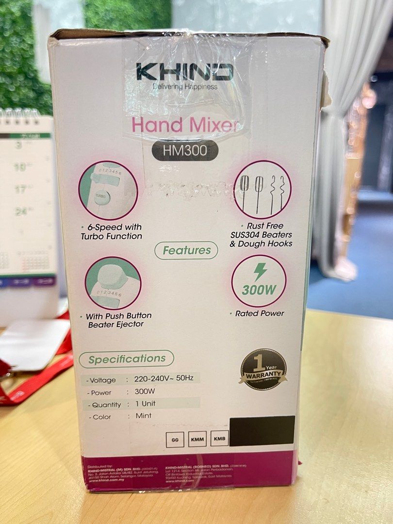 Khind Hand Mixer, TV & Home Appliances, Kitchen Appliances, Other Kitchen Appliances on Carousell