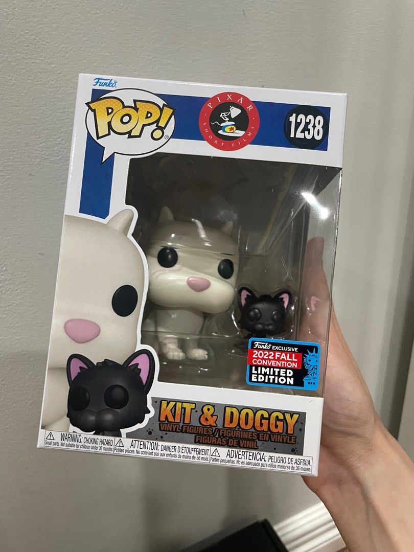 Kit and Doggy Funko Pop (Category: Designer & Blind Box Toys) located in Quezon City. Submitted by nik.knacks (Listing ID 1234621642, Image 1). Description: Kit and Doggy Funko Pop from the Pixar short film Kitbull. 2022 Fall Convention exclusive..
