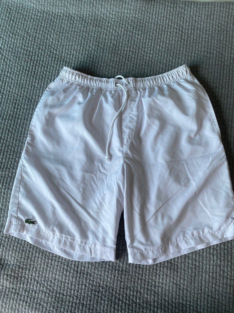 Lacoste white sports shorts
