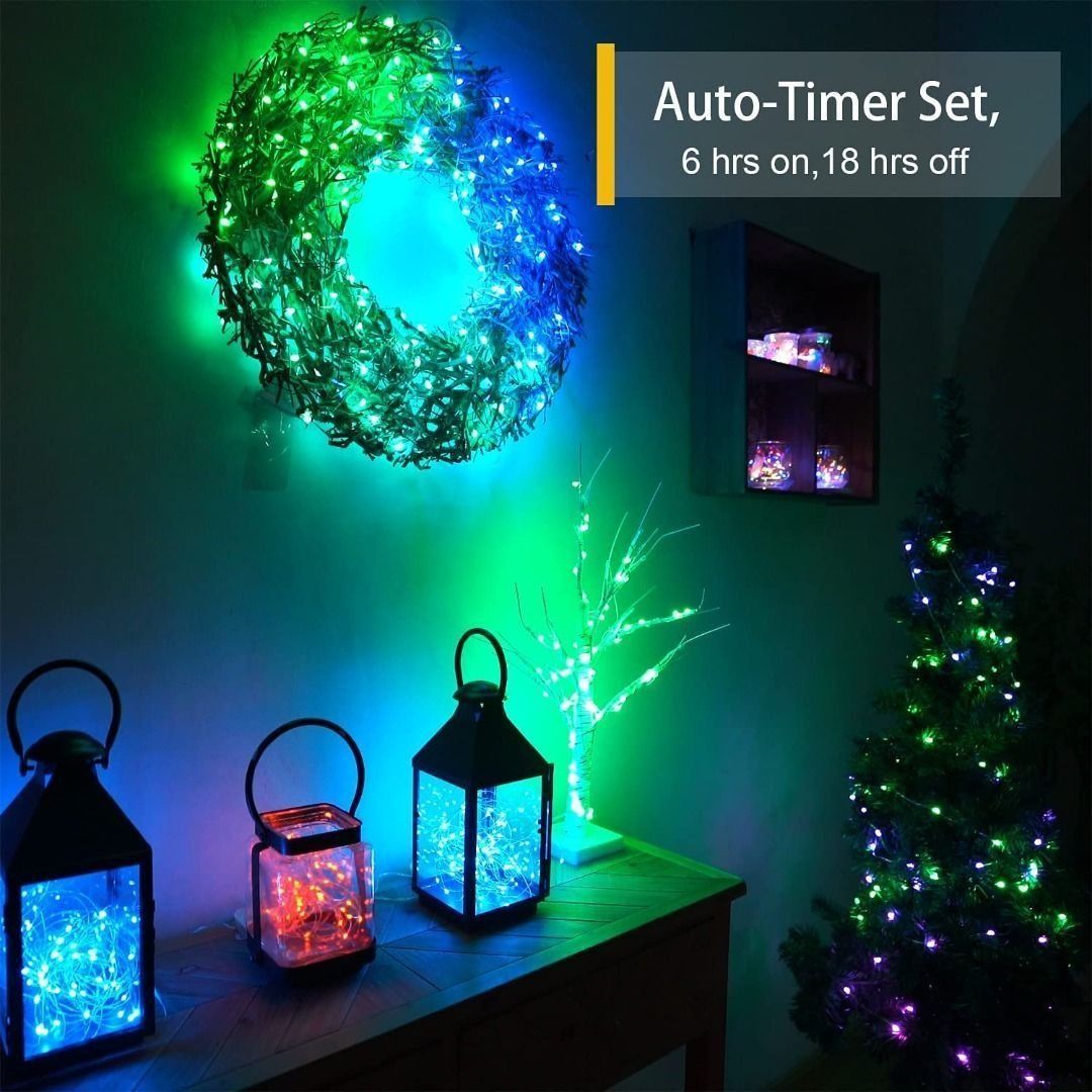 LED Fairy Lights with Remote, 3.3ft 100 LED USB Color Changing String Lights,  RGB Twinkle Lights, Waterproof Christmas Lights for Wreath, Christmas Tree,  Furniture & Home Living, Lighting & Fans, Lighting on