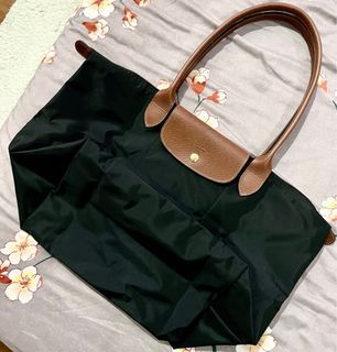 Longchamp - Large Long Handle Le Pliage - Noir