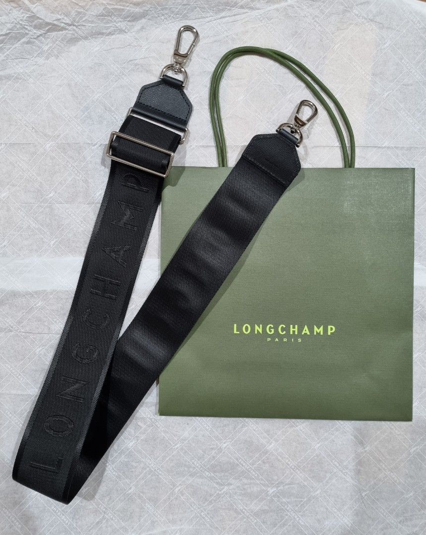 LONGCHAMP Shoulder strap Black, Luxury, Accessories on Carousell