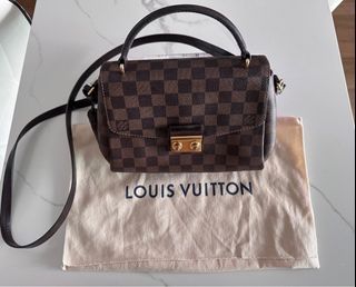 Louis Vuitton Damier Azur Braided Croisette Rose Bag 
