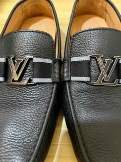 AUTHENTIC LOUIS VUITTON PATENT LEATHER MONTE CARLO SHINY BLACK LOAFERS 8  SHOES