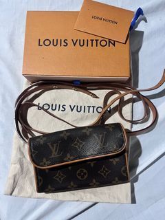 Pre-owned Louis Vuitton 2004 Damier Ebène Florentine Belt Bag In Brown