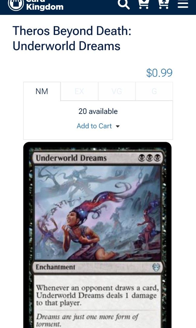  Magic: the Gathering - Underworld Dreams - Legends : Toys &  Games
