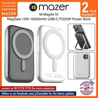 Mazer M-MagAir16 MagSafe 15W 10000mAh USB-C PD20W Power Bank