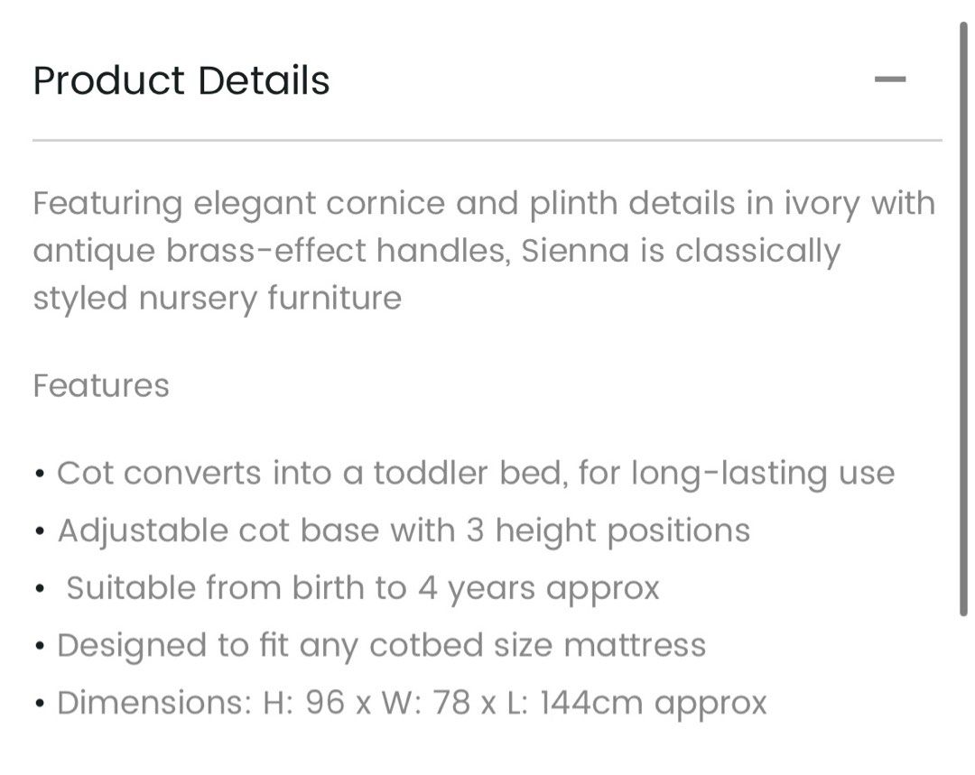 Sienna mamas and papas cot bed new arrivals