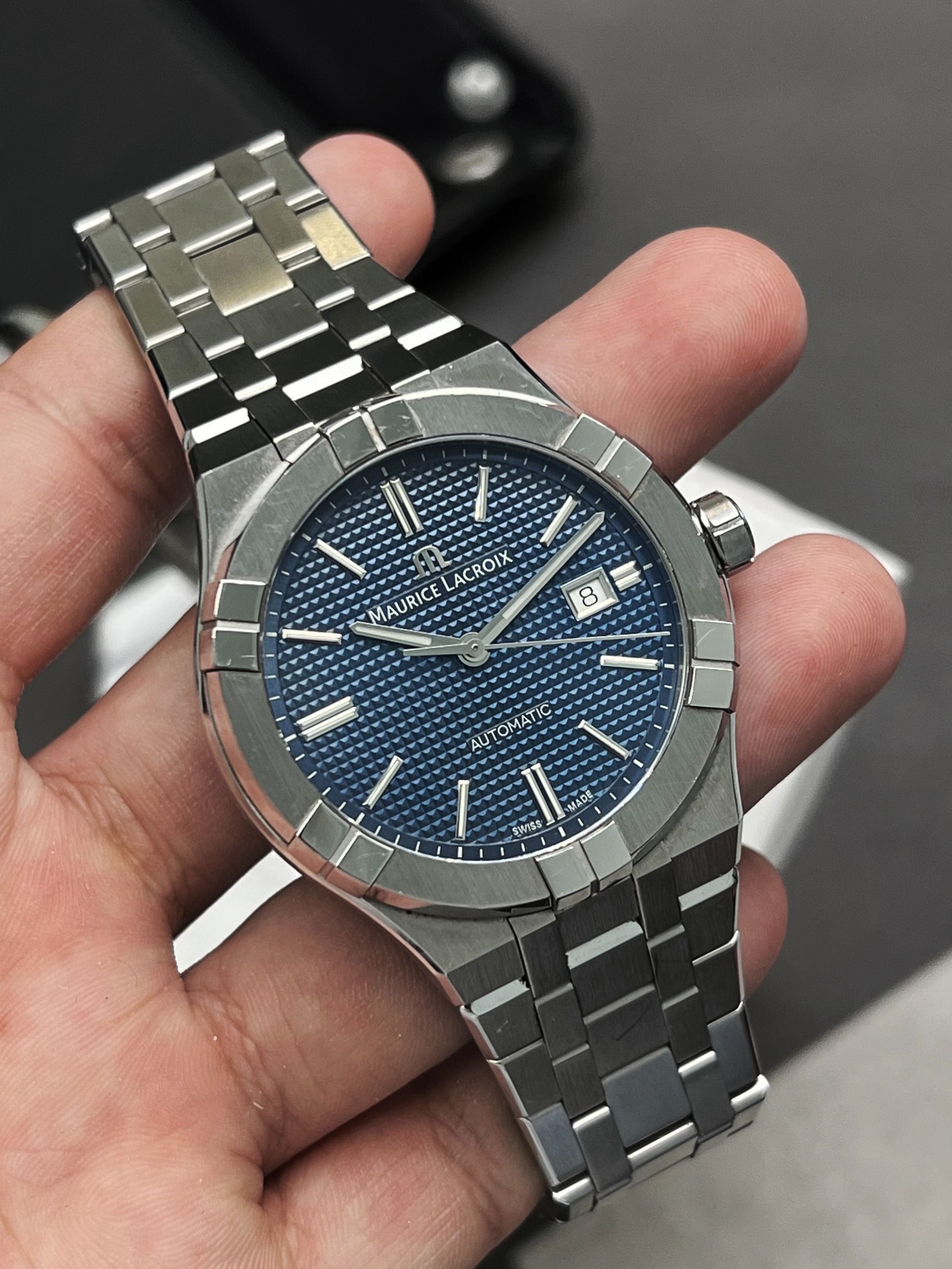 Maurice Lacroix Aikon Automatic Blue Watch Luxury Watches on