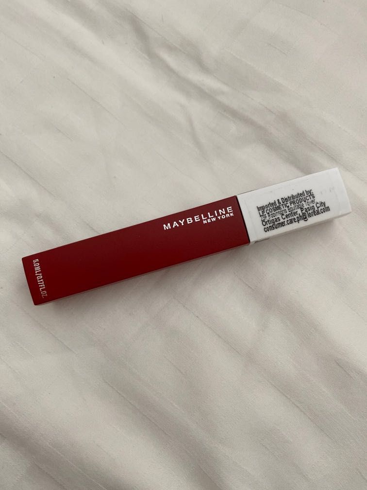 Maybelline Superstay Matte Ink (Category: Makeup) located in Quezon City. Submitted by 072500 (Listing ID 1234490541, Image 2). Description: Opened but unused RFS: received as a gift but color does not suit me as I prefer nude lippie.