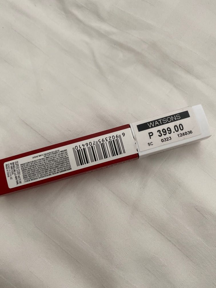 Maybelline Superstay Matte Ink (Category: Makeup) located in Quezon City. Submitted by 072500 (Listing ID 1234490541, Image 1). Description: Opened but unused RFS: received as a gift but color does not suit me as I prefer nude lippie.