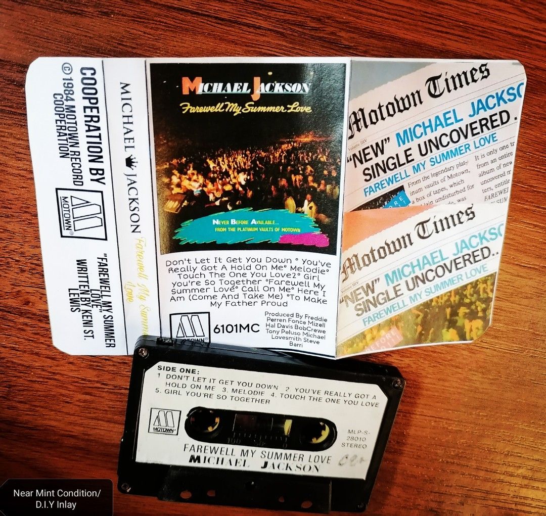 Michael Jackson Farewell My Summer Love Cassette Tape Original Cassette