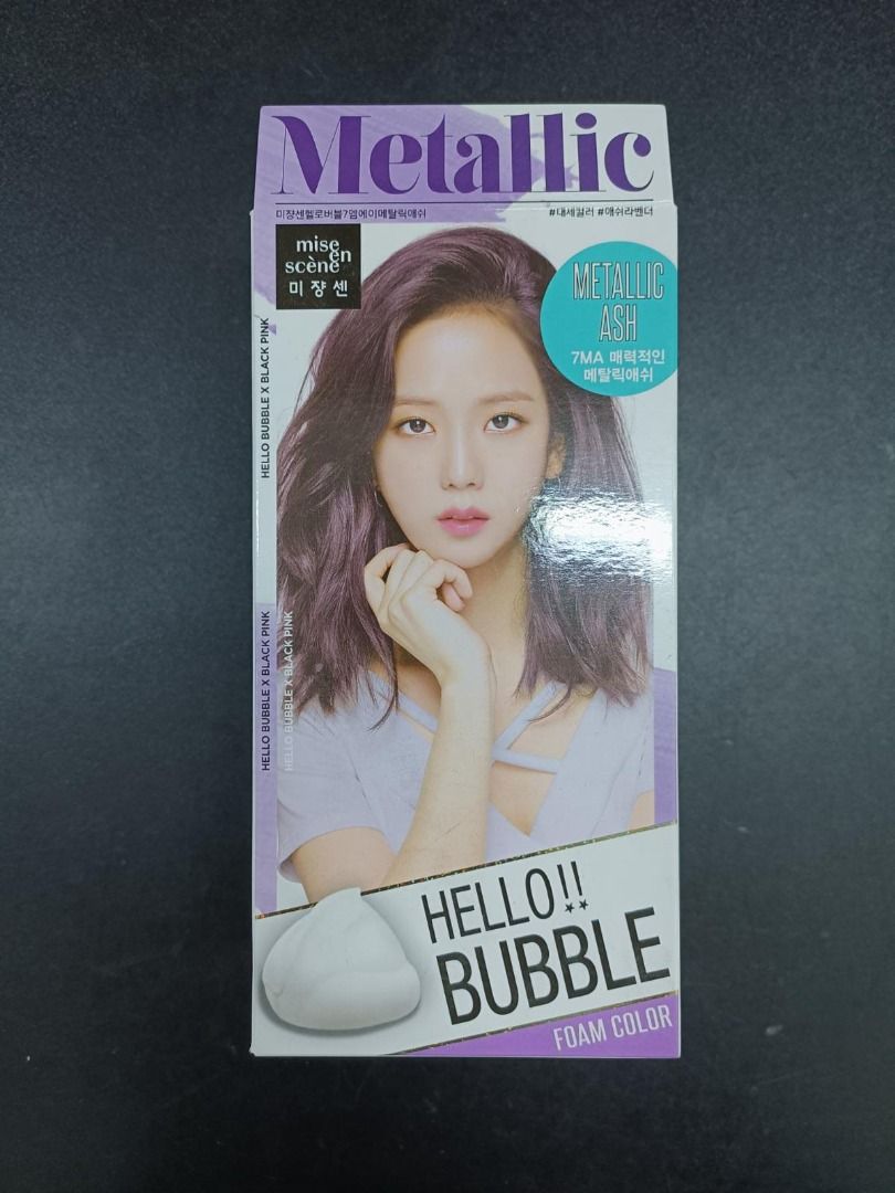 Mise En Scene Hello Bubble Hair Dye Metallic Ash 7MA, Beauty & Personal