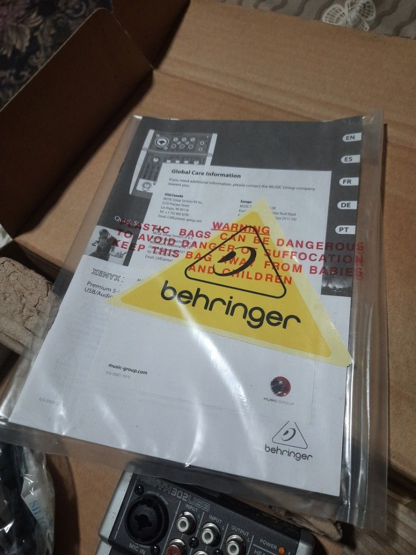 Mixer Behringer Xenyx 302 USB Audio Interface Soundcard 1 Channel