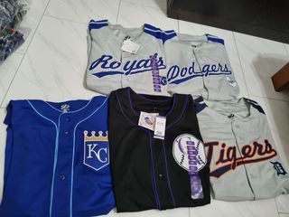 VTG Los Angeles Dodgers Dynasty Series MLB Grey Blue Jersey Men's XL