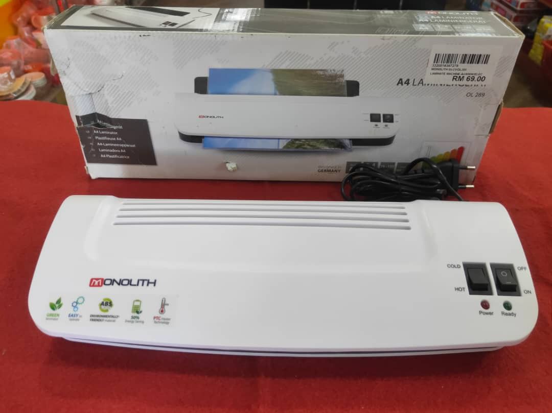 MONOLITH ( A4 Laminator), Hobbies & Toys, Stationery & Craft