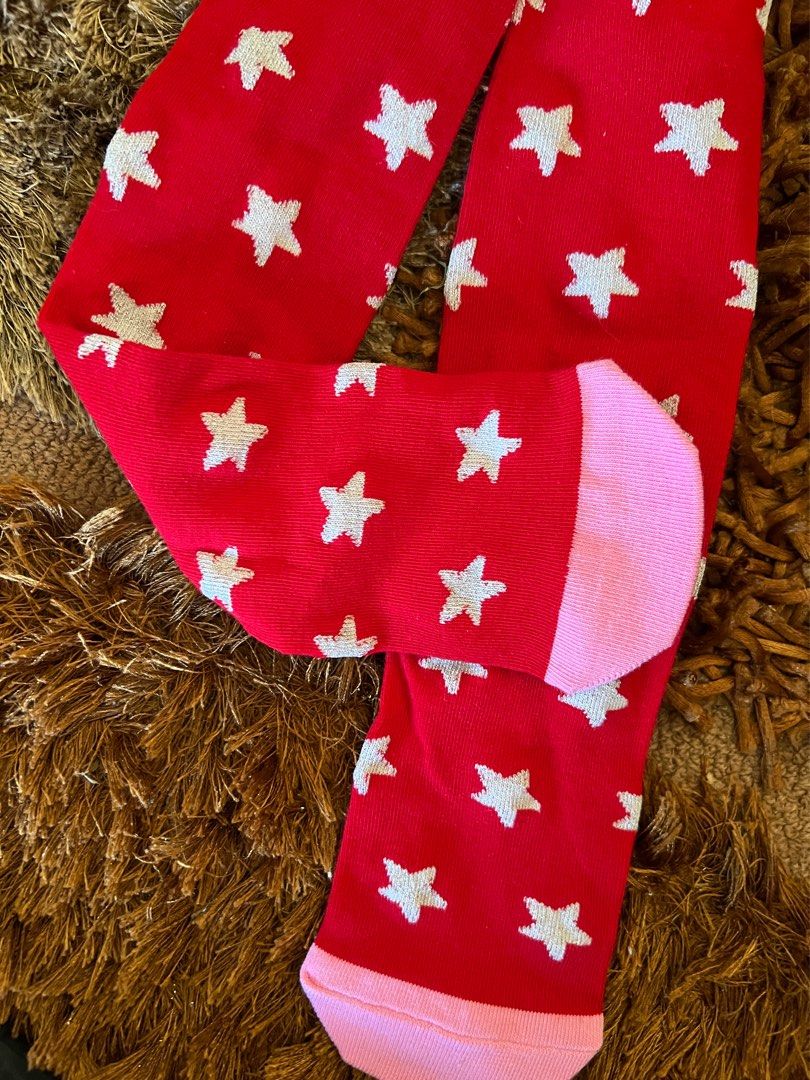 M&S Red and Star Leggings- Age: 2-3 years old - From LONDON NEW, Babies &  Kids, Babies & Kids Fashion on Carousell
