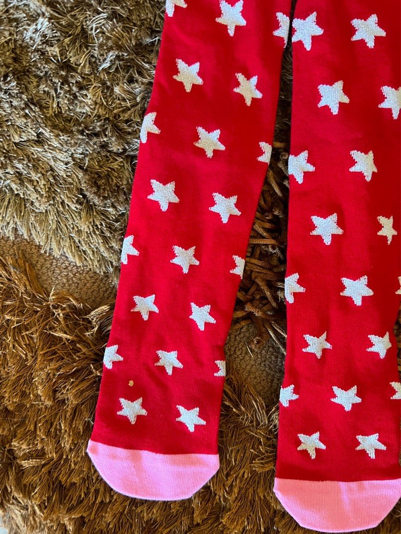 M&S Red and Star Leggings- Age: 2-3 years old - From LONDON NEW
