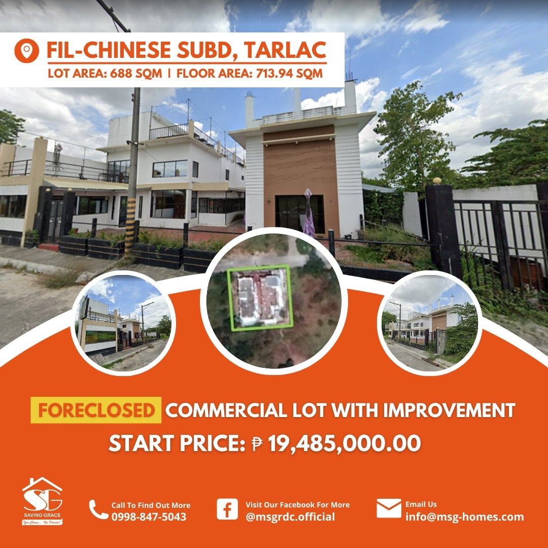 MSG050066 FORECLOSED Commercial Lot at FilChinese Subd., Barangay